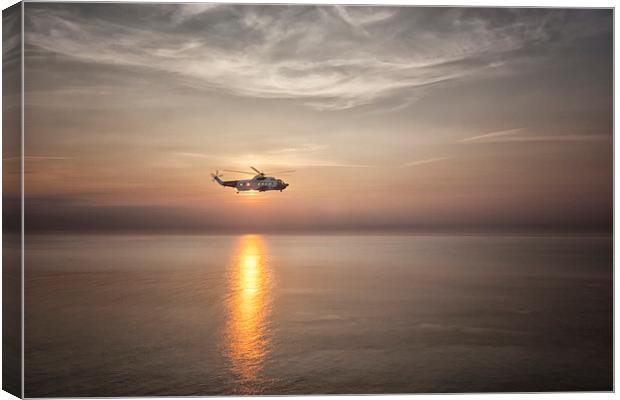  Rescue Helicopter.  Canvas Print by Mark Godden