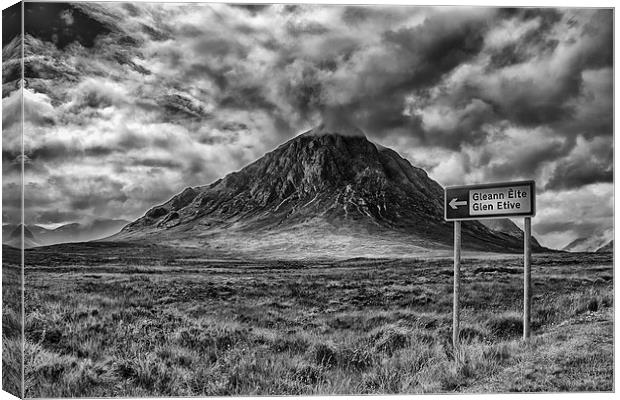 Glen Etvie in mono.  Canvas Print by Mark Godden