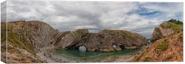  Stair Hole and the Lulworth Crumple.  Canvas Print by Mark Godden