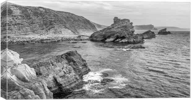 Mupe Rocks and Bacon Hole on Dorset's Jurassic Coa Canvas Print by Mark Godden