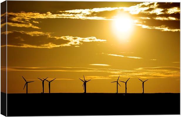 Turbine Sunset  Canvas Print by David Brotherton