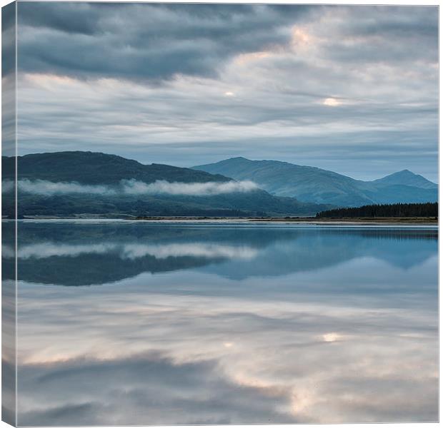  Mirrored Loch Canvas Print by Ray Abrahams