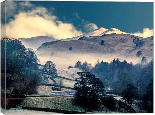  A Frosty Morning in The Lakedistrict Canvas Print by Judith Lightfoot