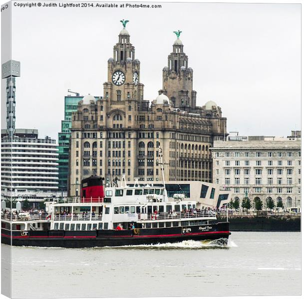  A Grey Day In Liverpool Canvas Print by Judith Lightfoot