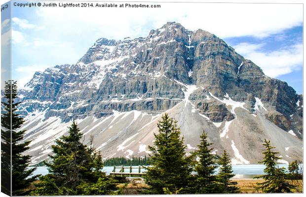  The Grandeur of The Canadian Rockies Canvas Print by Judith Lightfoot
