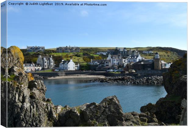  PORTPATRICK BY THE SEA Canvas Print by Judith Lightfoot