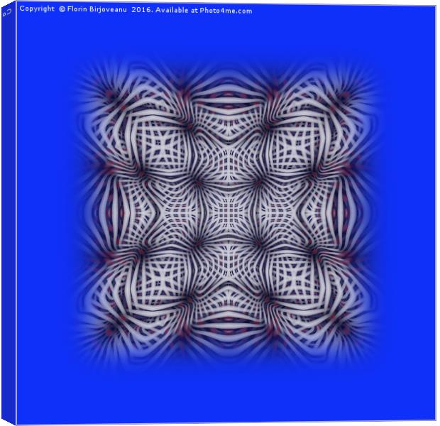 Net Shaped Blue Canvas Print by Florin Birjoveanu