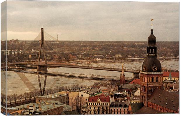  Riga from above Canvas Print by Iveta S