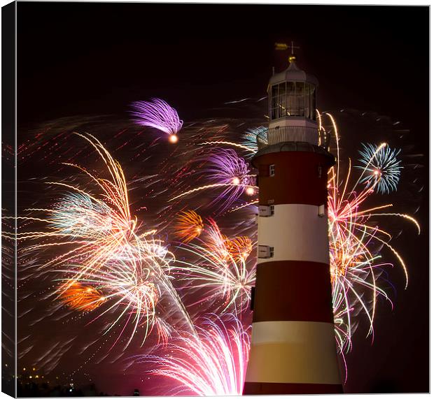  Smeatons Fireworks Canvas Print by Richard Taylor