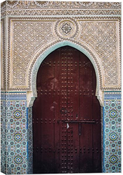 Marrakech Door Canvas Print by Patrycja Polechonska