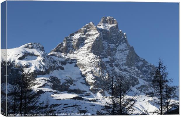 Mont Cervin Cervino Cervina Matterhorn Mountain  Canvas Print by Fabrizio Malisan