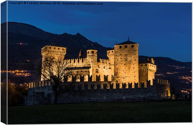  Fenis Castle - Aosta Italy Canvas Print by Fabrizio Malisan