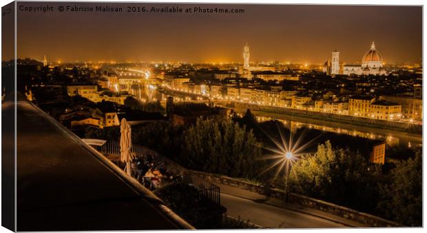 An Evening In Florence Canvas Print by Fabrizio Malisan