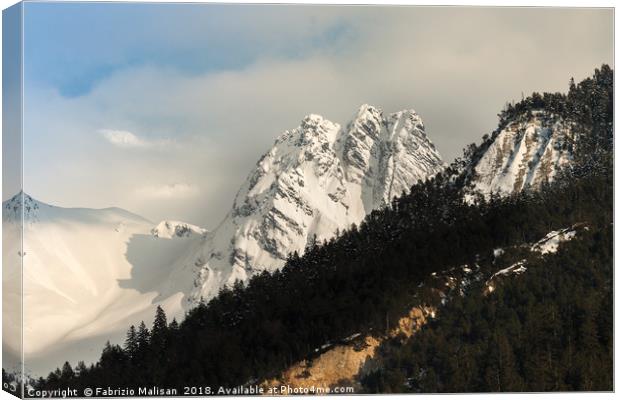 Mountain peaks and landscape Canvas Print by Fabrizio Malisan