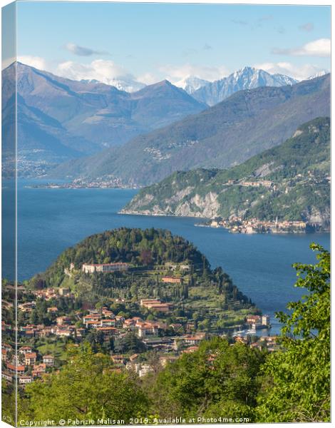 A beautiful Landscape view of Lake Como from Bella Canvas Print by Fabrizio Malisan