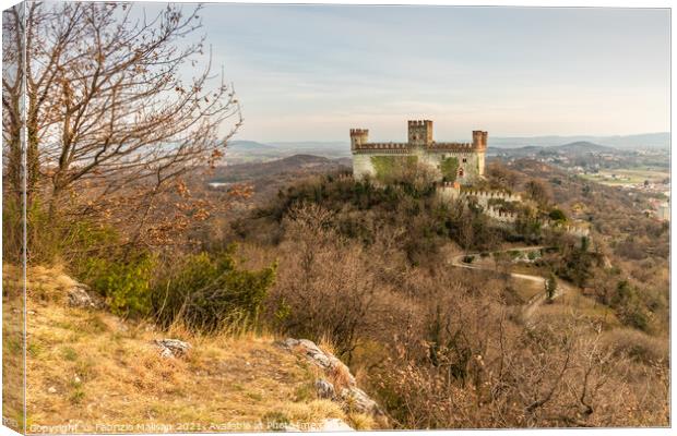 Medieval Castle on the hill Canvas Print by Fabrizio Malisan