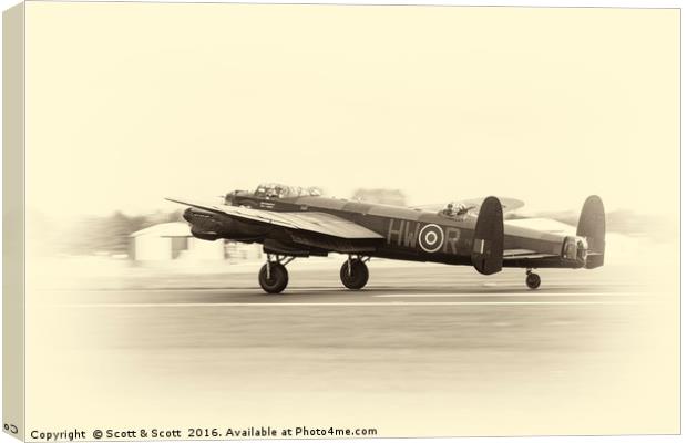Lancaster Bomber Canvas Print by Scott & Scott