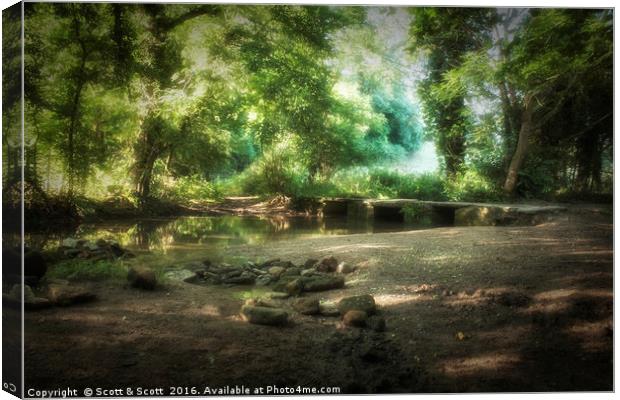 Shaded brook Canvas Print by Scott & Scott