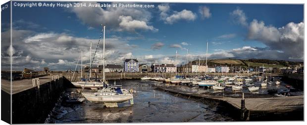 Aberaeron Harbour Canvas Print by Andy Hough