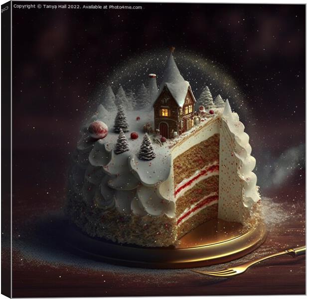 A Magical Christmas Cake Canvas Print by Tanya Hall