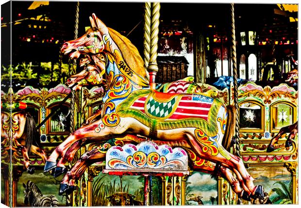  Dave The Carousel Horse Canvas Print by Tanya Hall