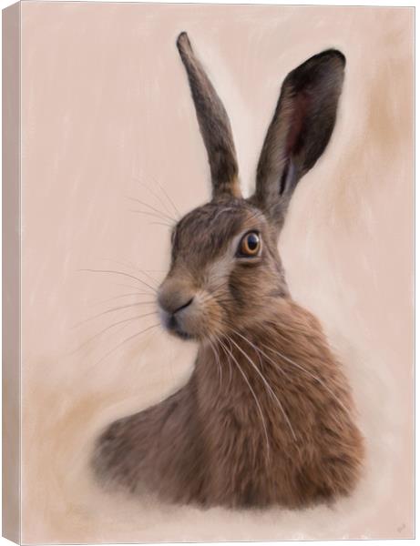 Hare - Eostre - The Hare Goddess Canvas Print by Tanya Hall