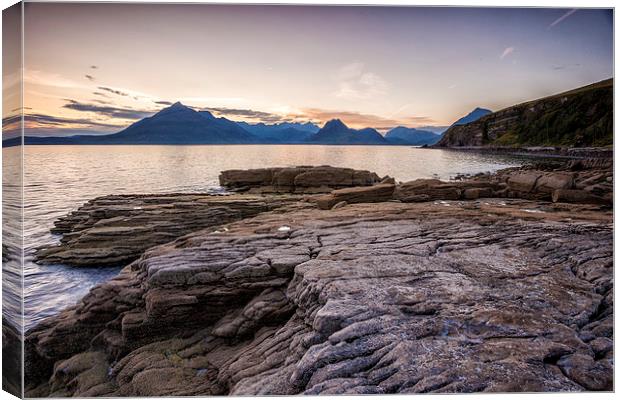  Elgol Sunset on the isle of Skye Canvas Print by David Hirst