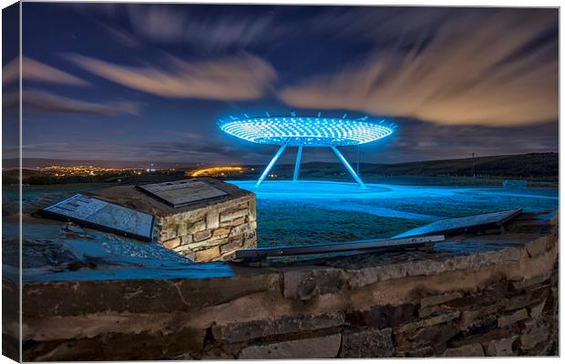  Halo the Sculpture in Haslingdon Lancashire Canvas Print by David Hirst