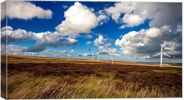 Ovenden Moor Wind Turbines Canvas Print by David Hirst