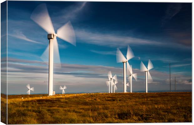 Turbines in Motion Canvas Print by David Hirst