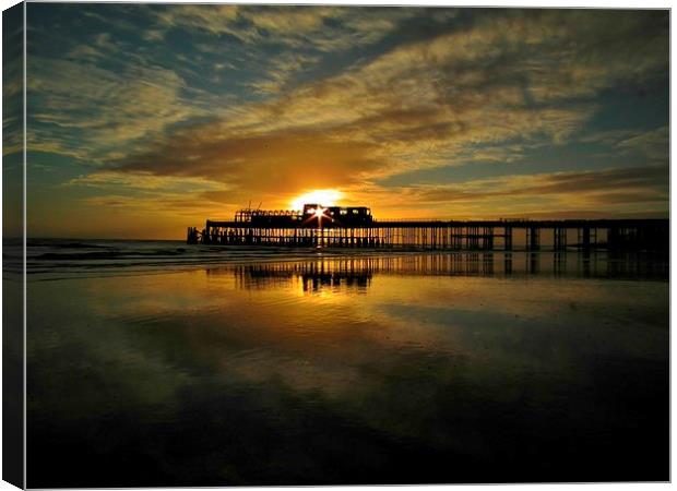  The Pier Canvas Print by Tim Clifton