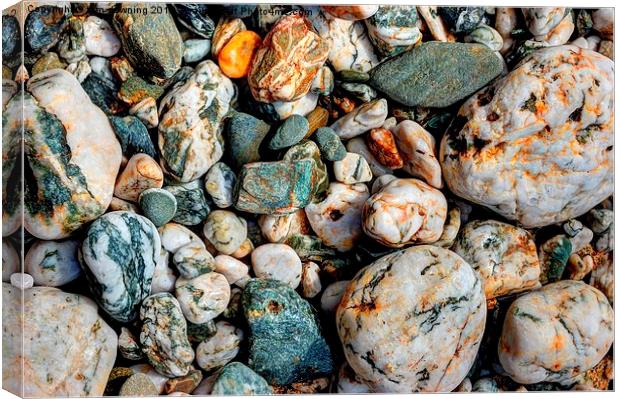  Pebbles Canvas Print by tom downing