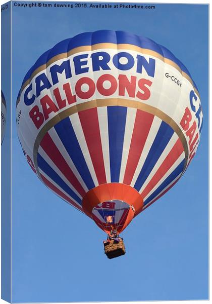  Cameron Balloon Canvas Print by tom downing
