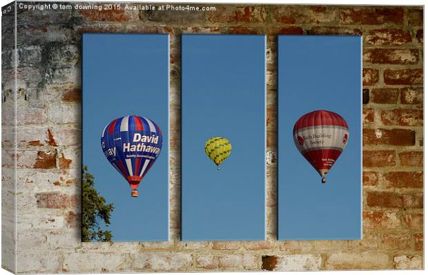  Balloon Trio Canvas Print by tom downing