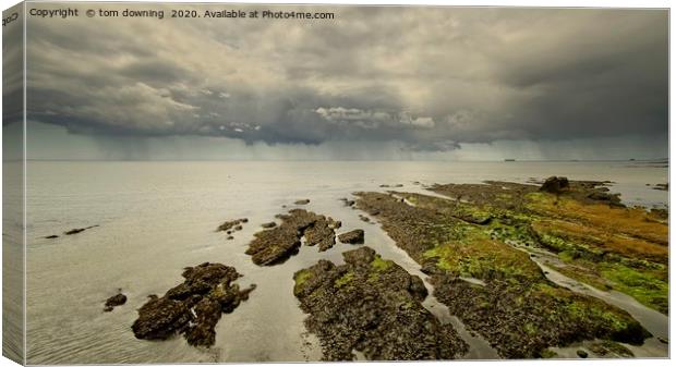 Rain on the Horizon Canvas Print by tom downing