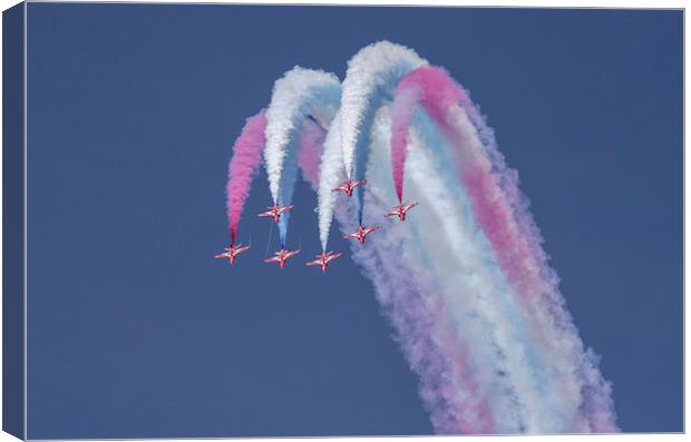  Red Arrows, Minehead 2014 Canvas Print by Bob Small