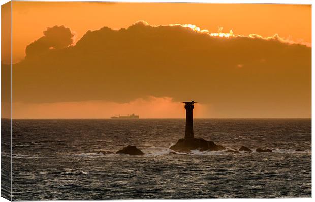 Longships Lighthouse Canvas Print by Bob Small