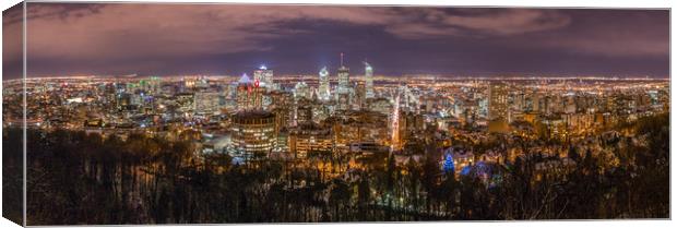 Montreal Cityscape from Mont Royal Canvas Print by Bob Small