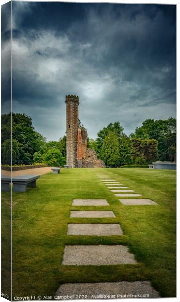 The Castle Ruins Canvas Print by Alan Campbell