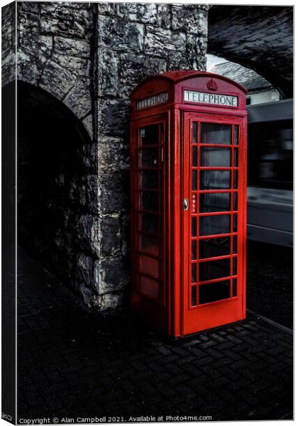 Call at Carnlough, County Antrim, Northern Ireland Canvas Print by Alan Campbell