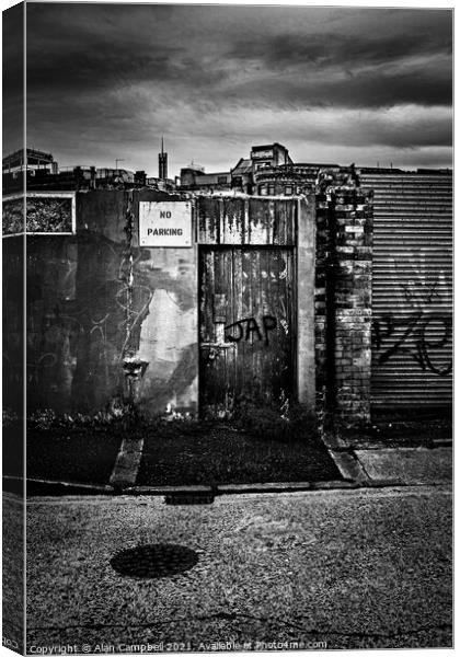 Backdoor to Belfast Canvas Print by Alan Campbell