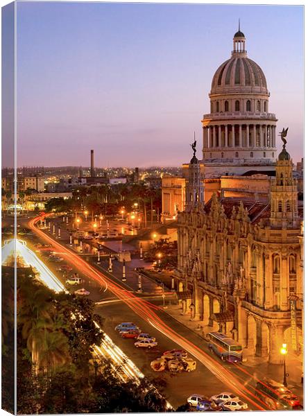  Old Havana at Night Canvas Print by Chris Hulme