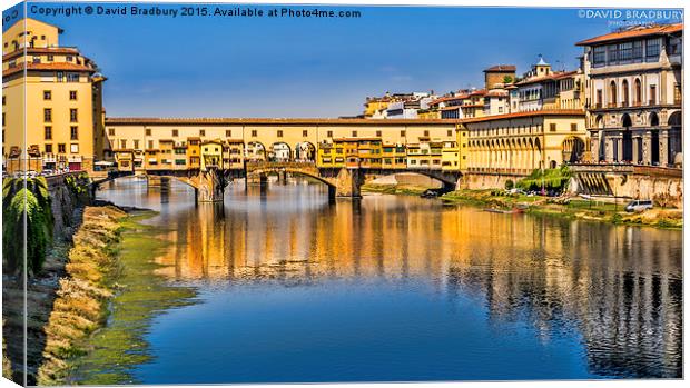  Ponte Vecchio Canvas Print by David Bradbury