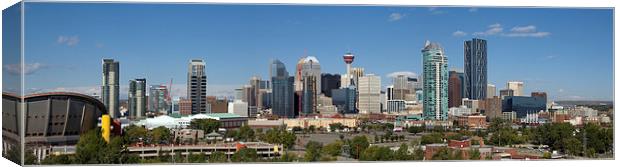  Calgary Skyline panorama Canvas Print by Brian Ewing