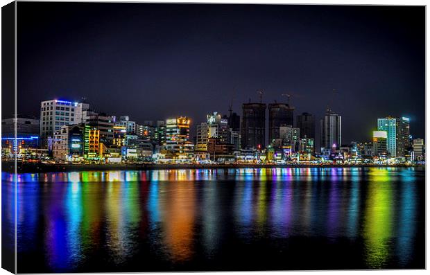  Busan CIty Reflections Canvas Print by Alex Inch