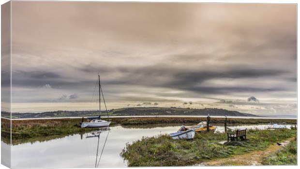 Early morning at Laugharne Canvas Print by paul holt