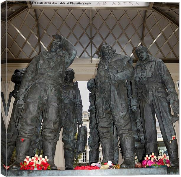  Bomber Command Memorial Green Park London  Canvas Print by Richard Hall