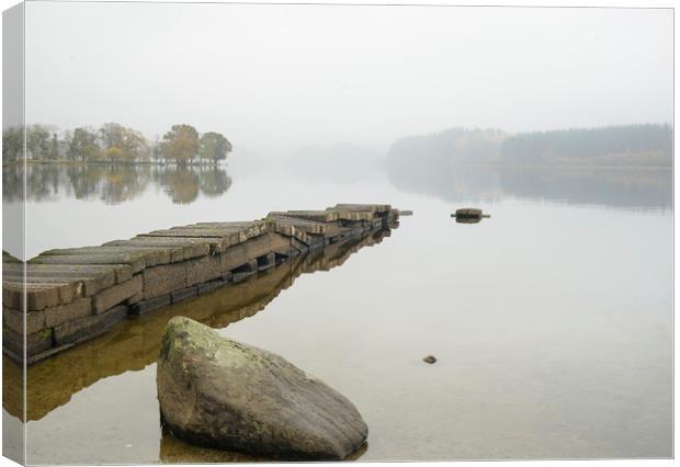 Misty jetty view Canvas Print by Garry Quinn