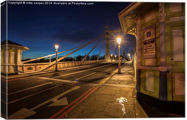 Albert bridge at dawn,london Canvas Print by mike cooper