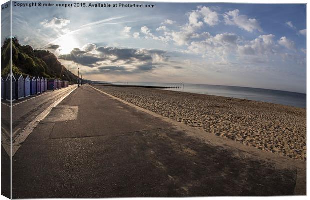  Bournemouth beach quiet time Canvas Print by mike cooper